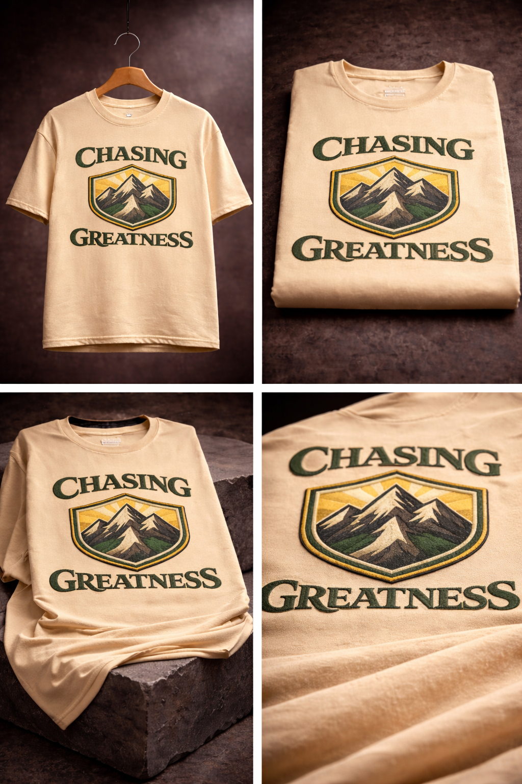 CHASING GREATNESS| Drop-35 Limited Embroidered Oversized Tee