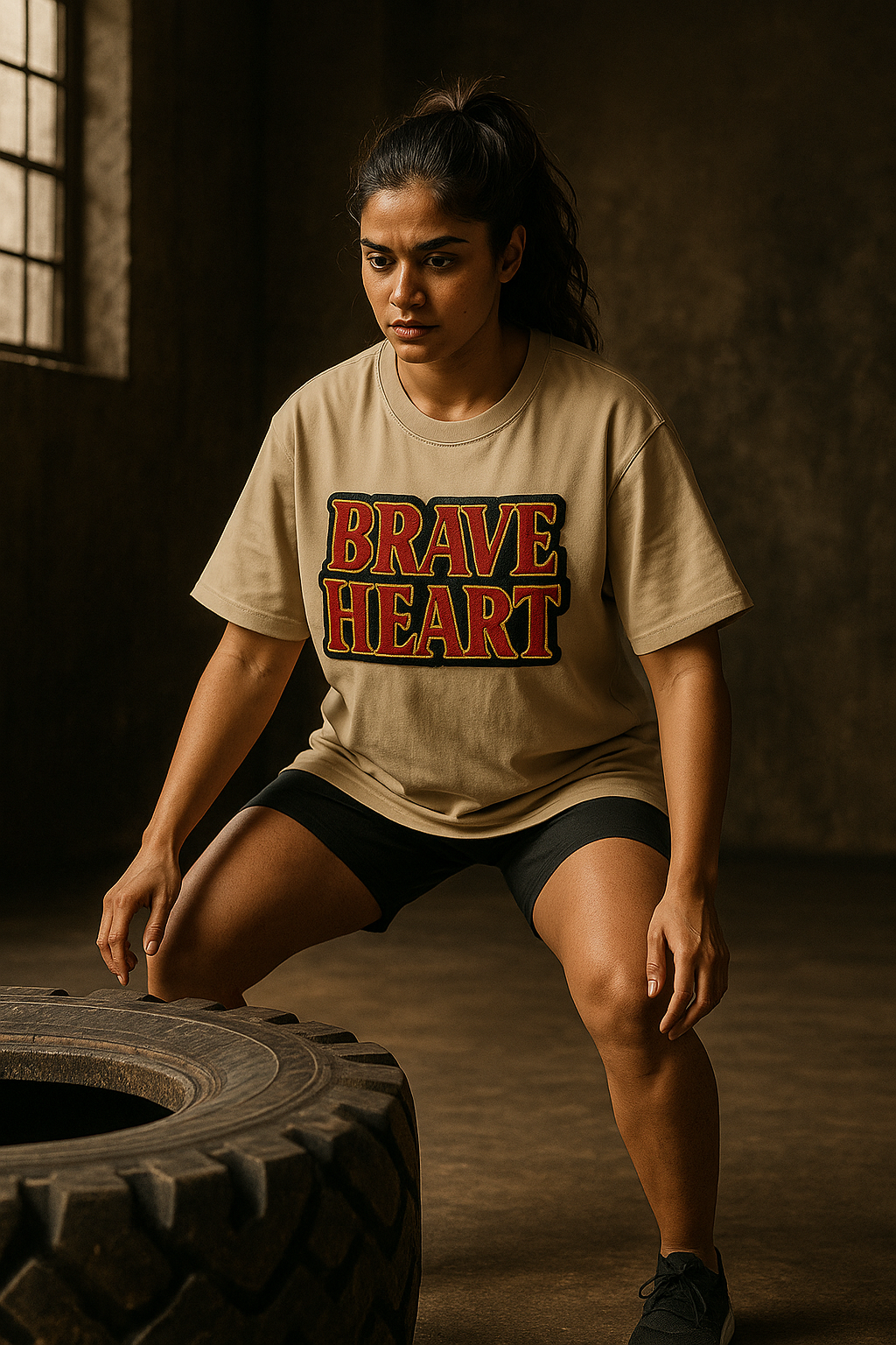 BRAVE HEART | Drop-15 Limited Embroidered Oversized Tee