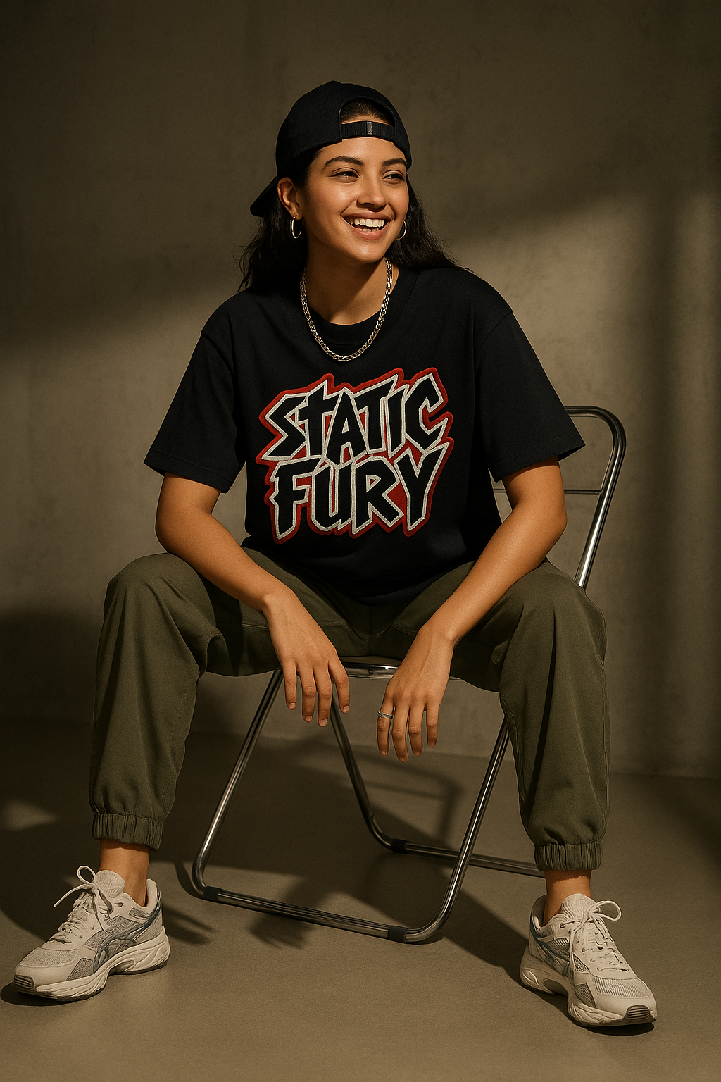 STATIC FURY | Drop-25 Limited Embroidered Oversized Tee