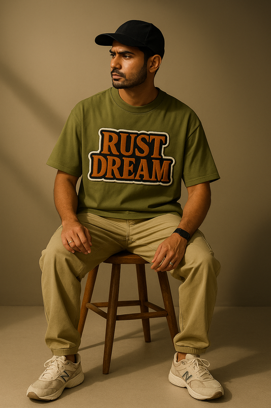 RUST DREAM | Drop-23 Limited Embroidered Oversized Tee