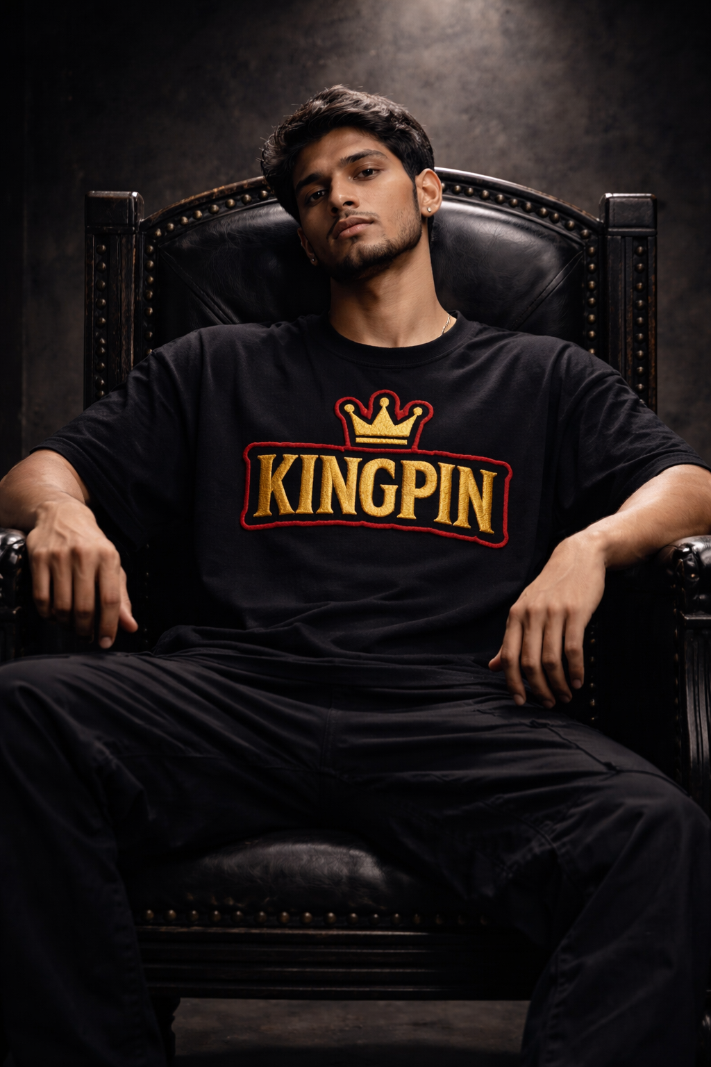 KINGPIN | Drop-19 Embroidered Oversized Tee