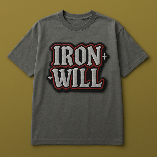 IRON WILL | Drop-10 Limited Embroidered Oversized Tee