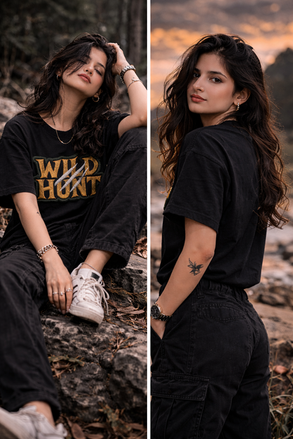 WILD HUNT | Drop-18 Limited Embroidered Oversized Tee