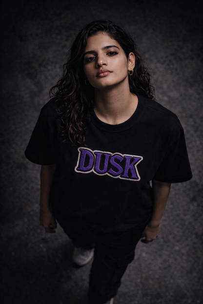DUSK | Drop-22 Limited Embroidered Oversized Tee