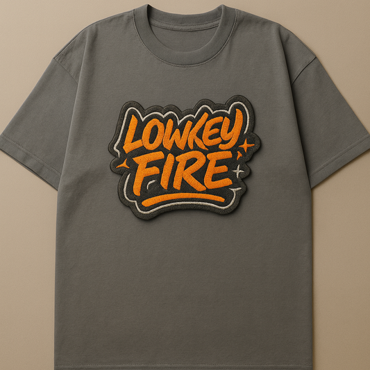 LOWKEY FIRE | Drop-6 Limited Embroidered Ov-Tee