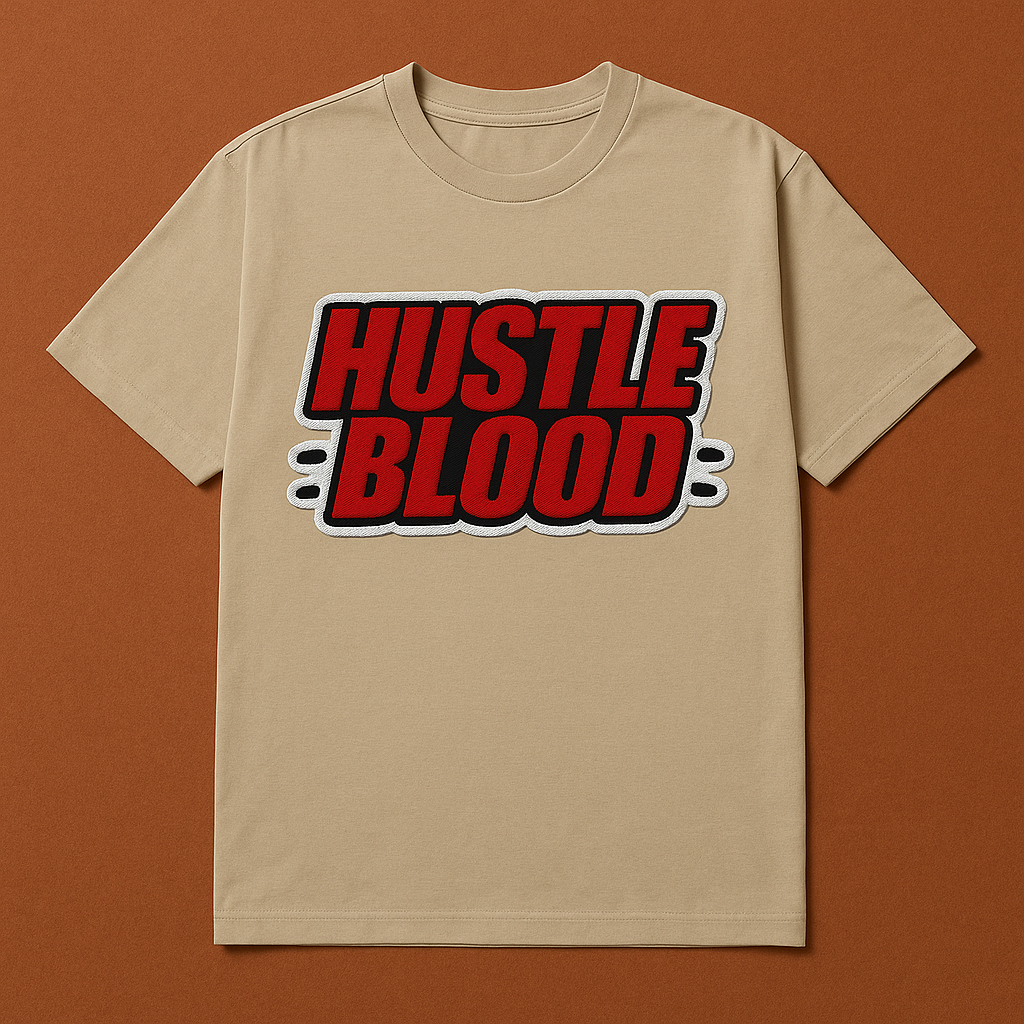 HUSTLE BLOOD | Drop-9 Limited Embroidered Ov-Tee