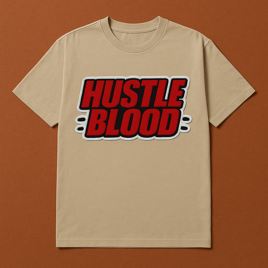 HUSTLE BLOOD | Drop-9 Limited Embroidered Ov-Tee