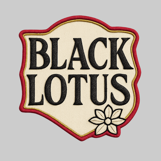 BLACK LOTUS | Premium Embroidered  Ov-Tee