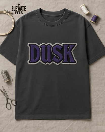 DUSK | Drop-22 Limited Embroidered Oversized Tee